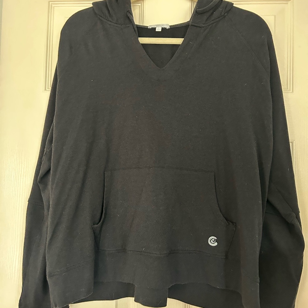 Calme by Johnny Was Black Hoodie Jacket-Large